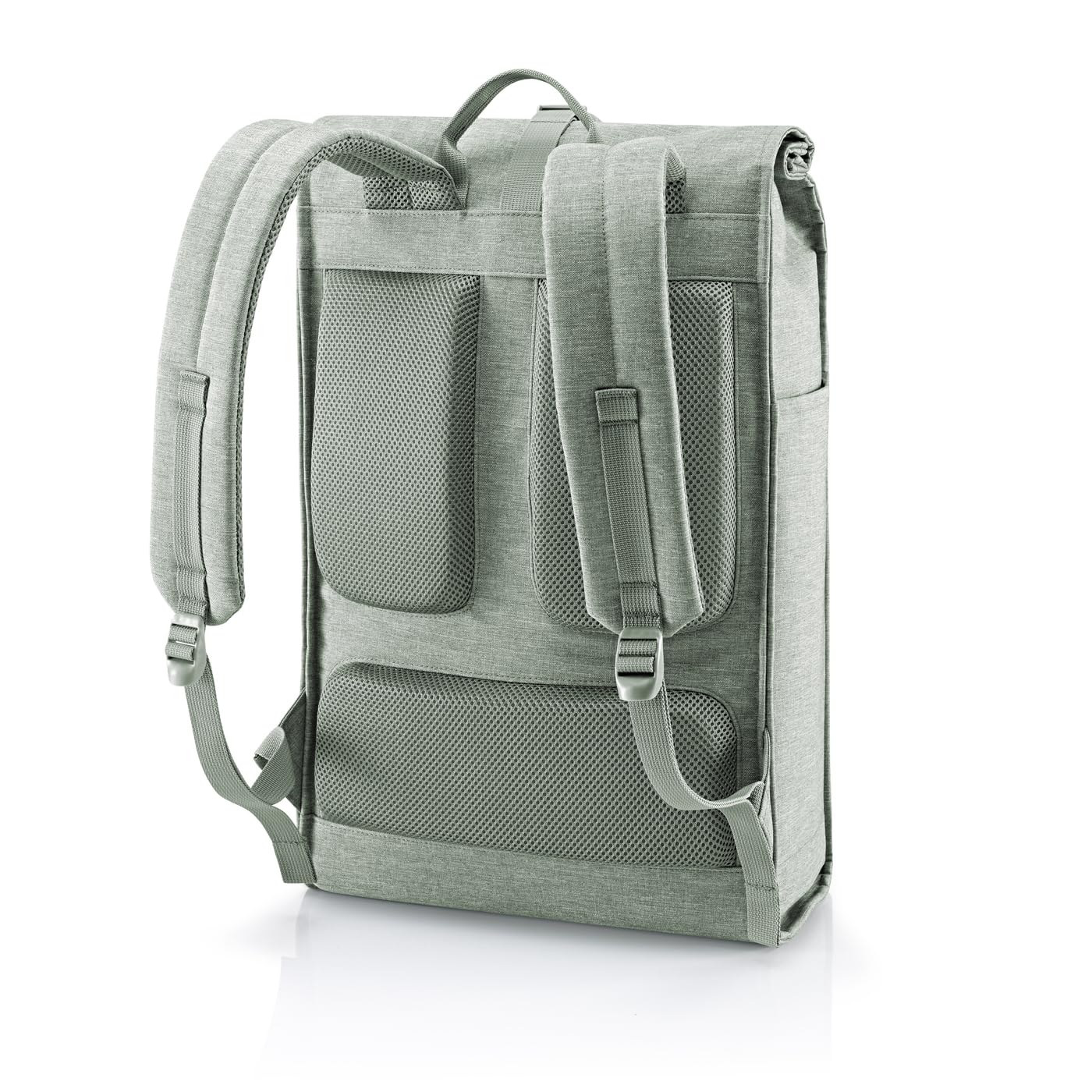 reisenthel urban rolltop backpack twist sage - urbaner und stylischer Rucksack, modernes Design, geräumiger Rucksack für Freizeit, Arbeitsweg und City-Trip