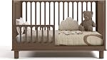 Storkcraft Sicily Convertible Crib with Toddler Guardrail (Hazelnut) – GREENGUARD Gold Certified, Toddler Bed Conversion Kit Included, 100% Solid Wood, Fits Standard Crib Mattress