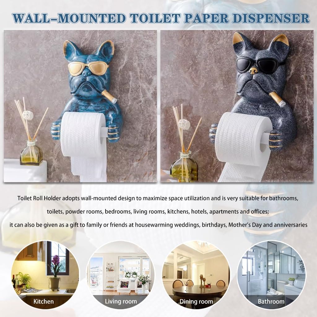 Yopeissn 2 Stuks Grappige Varken Toiletpapierhouder Wandmontage Toilet Organizer Dierfiguur Toiletpapierhouder Toilethouder