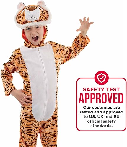 Vista 4 de fun shack Disfraz de tigre para niños, disfraz de tigre para niñas, disfraz de tigre para niños, disfraz de tigre juvenil