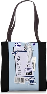 Airport and Airline Tags - Boarding Pass of Athens Tote Bag