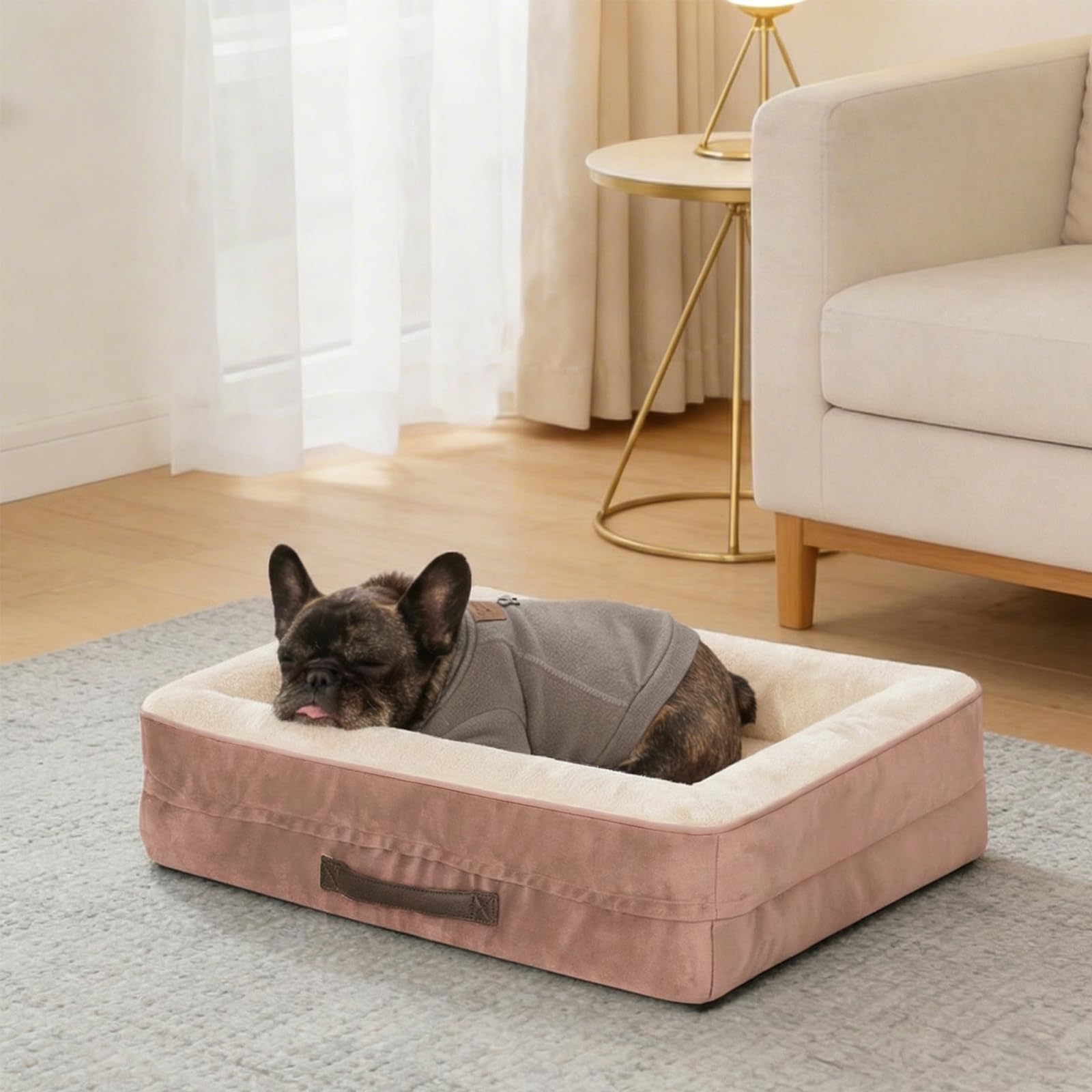 Renvix Medium Orthopedic Cat Bed, Waterproof Dog Sofa Bed
