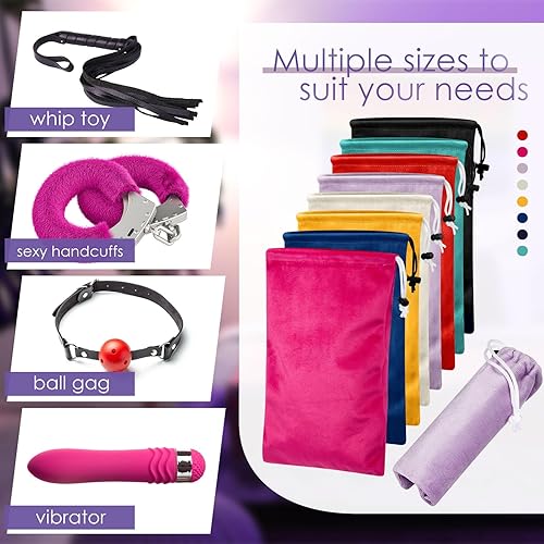 Miniatura 2 de Amylove 32 bolsas de almacenamiento de juguetes para adultos, bolsas de regalo con cordón para juguetes, bolsas ligeras para cosas multiusos,