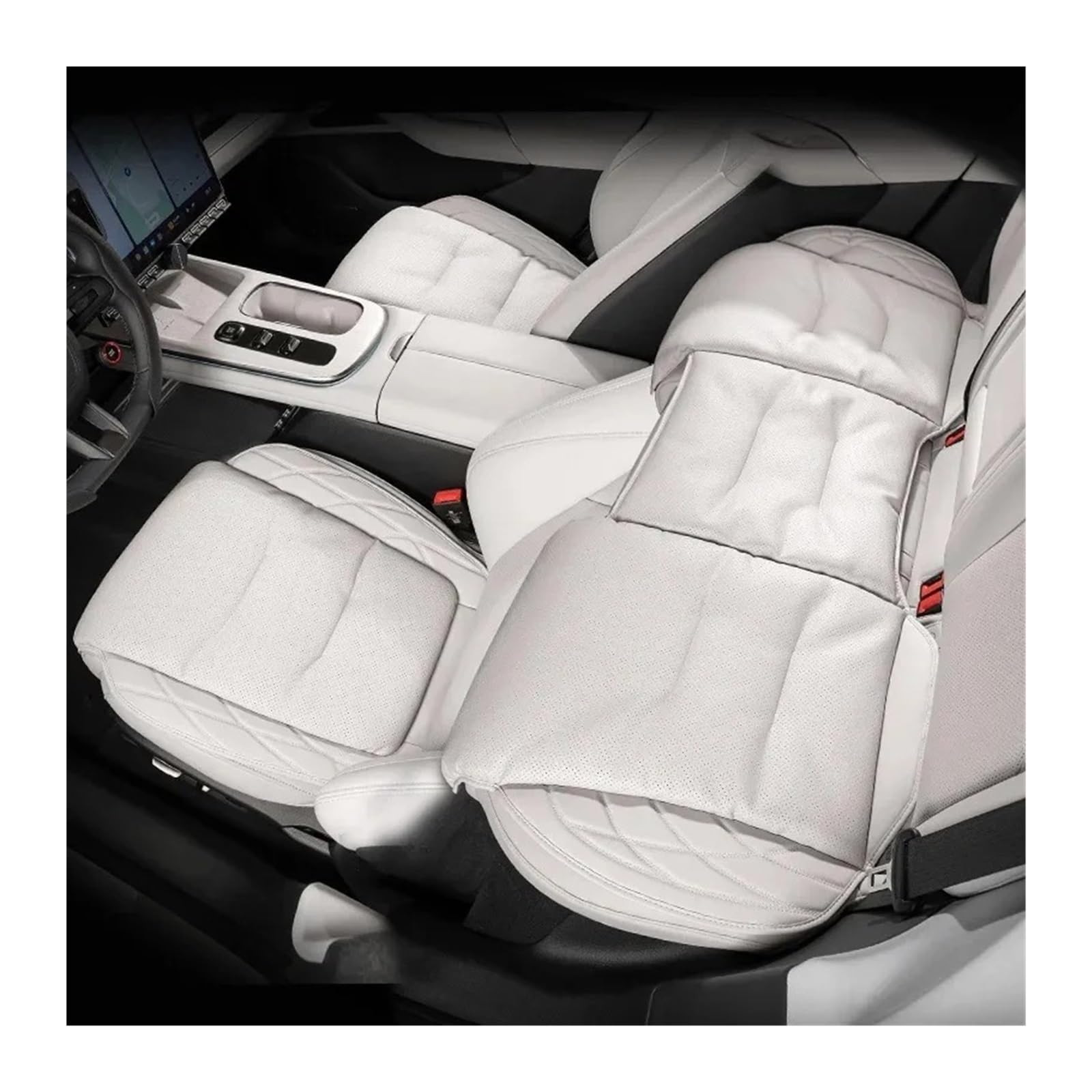 Generico Set Coprisedili Macchina per Benz per Seggiolino Auto Vita Cuscino per Sedile Pelle Traspirante Ventilato per Tutte Stagioni