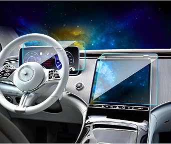 2024 Mercedes EQE Screen Protector 2023 2024 2025 Mercedes-Benz EQE Sedan SUV / 2024 AMG EQE SUV / 2022-2025 S-CLass Nav.12.3" + Dash 12.8" Display Tempered Glass Film 2025 EQE 2 pieces