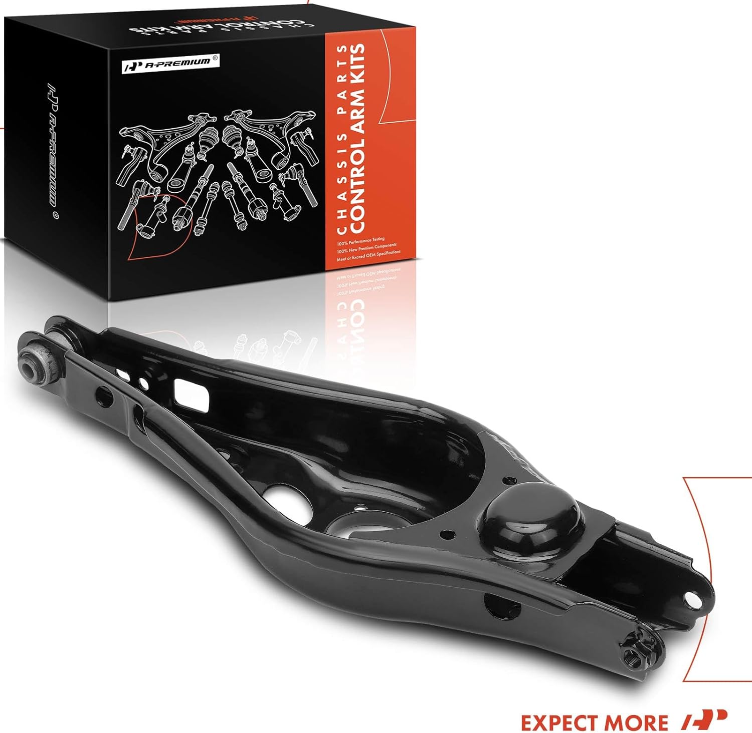 A-Premium Rear Left Lower Control Arm, with Bushing, Compatible with Toyota RAV4 2006-2018, Lexus NX300 2020-2021, NX300h 2020-2021