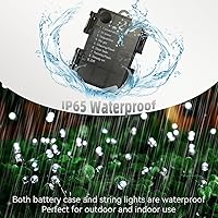 Vista 3 de ITICdecor Luces de Cadena de Navidad de 33 pies con 100 LED, Luces de Cadena de Hadas Estrelladas Impermeables a Batería, 8 Modos de Luces