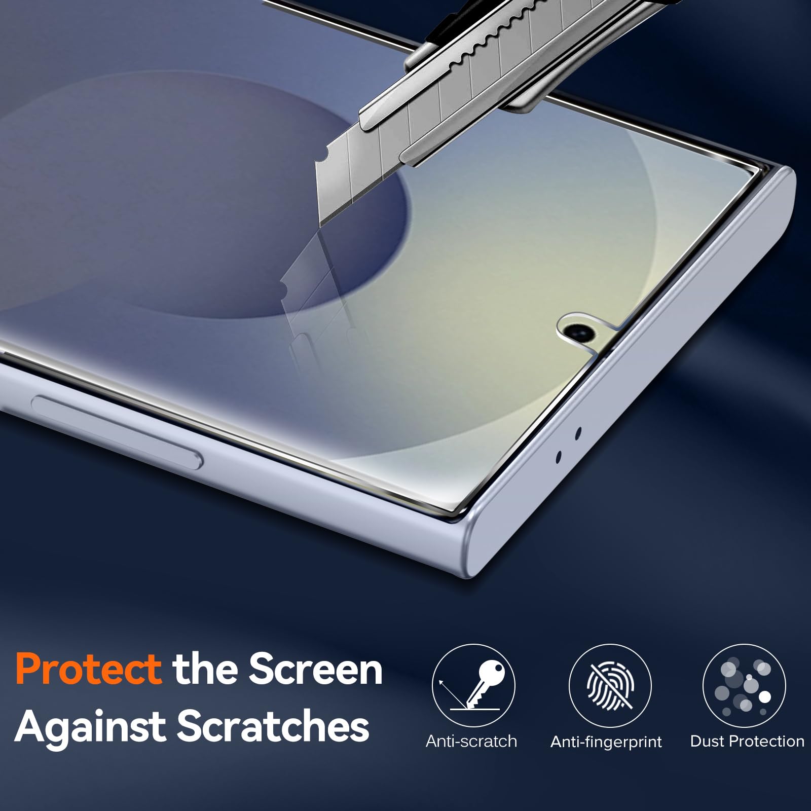 iVoler Anti Ingiallimento Chiaro Cover per Samsung Galaxy S25 Ultra 5G con 2 Pezzi Pellicola Vetro Temperato, [Antiurto di Grado Militare] Custodia Trasparente Sottile Case