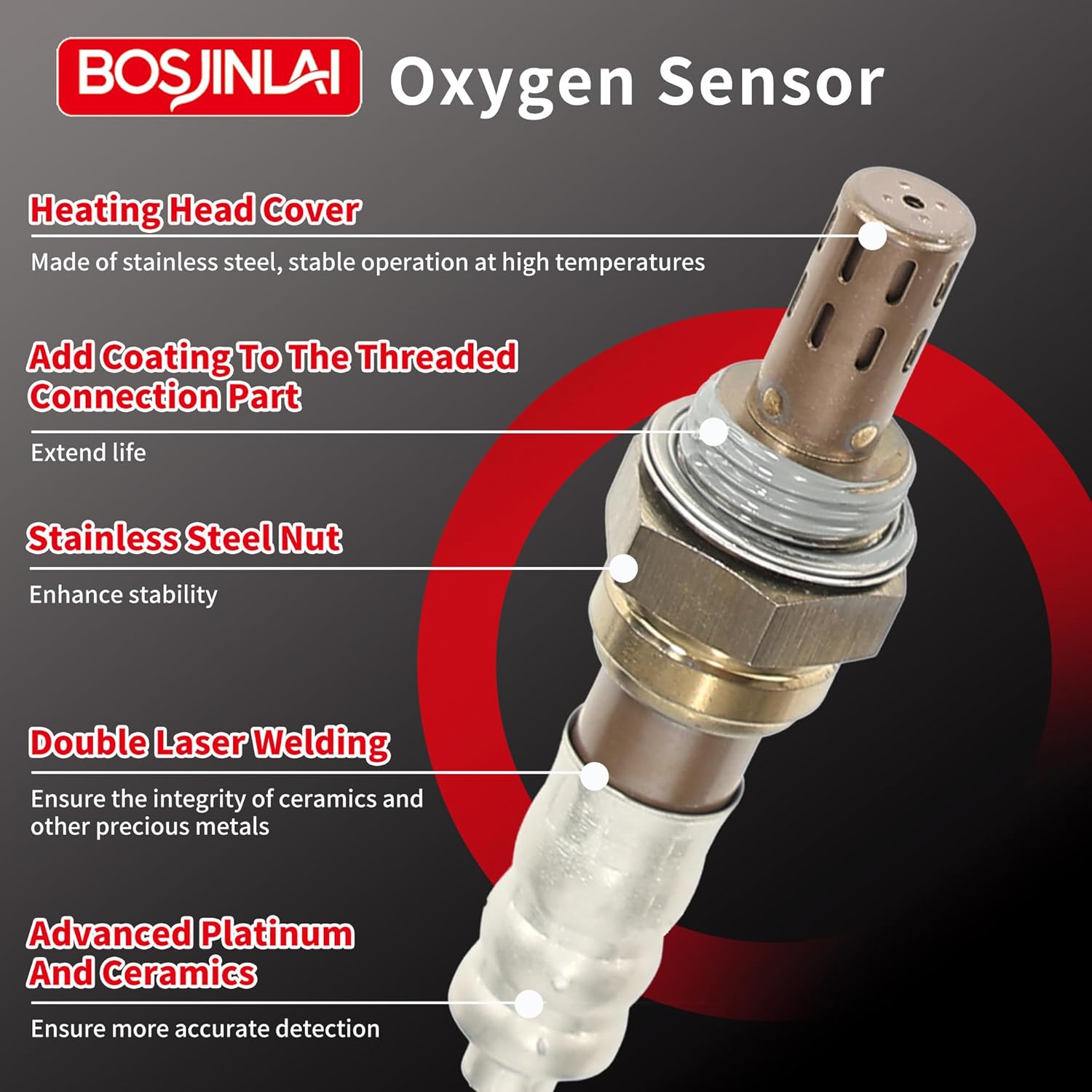 O2 Oxygen Sensor Upstream Downstream for Ford E150 E250 E350 F250 F350 F550 Aerostar Explorer Escape Ranger for F150, for Mazda 6 CX-9, for Lincoln Navigator Aviator 4Pcs