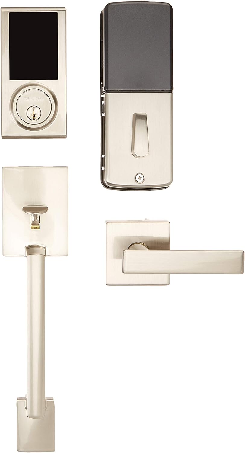 Blасk Frіdау Sаlе 2022 Delaney Hardware D43201K KP300 Digital Keypad Door Lock with Deadbolt and Kira Lever in Satin Nickell Finish, Keypad Lock, Keypad Door Lock with Handle, Satin Nickell Finish