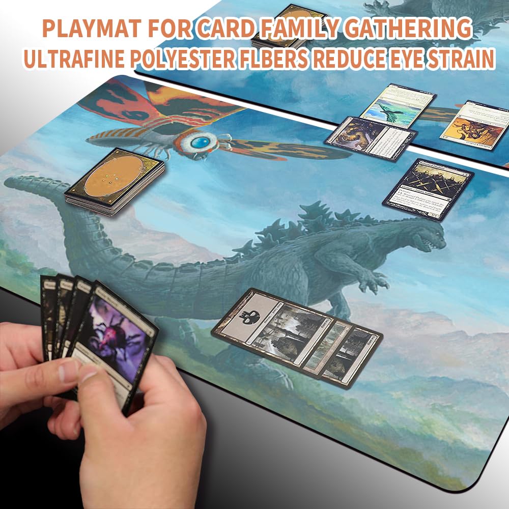 MTG Playmat Size 60 x 35 cm Free Storage Bags Non-Slip Backing Printing, MTG Alfombrilla de juego ideal para entusiastas del juego de cartas TCG Playmat Mouse Pad (Plains)