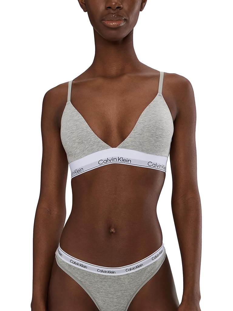 Gray Calvin Klein Icon Cotton Modal Lightly Lined Triangle Bralette