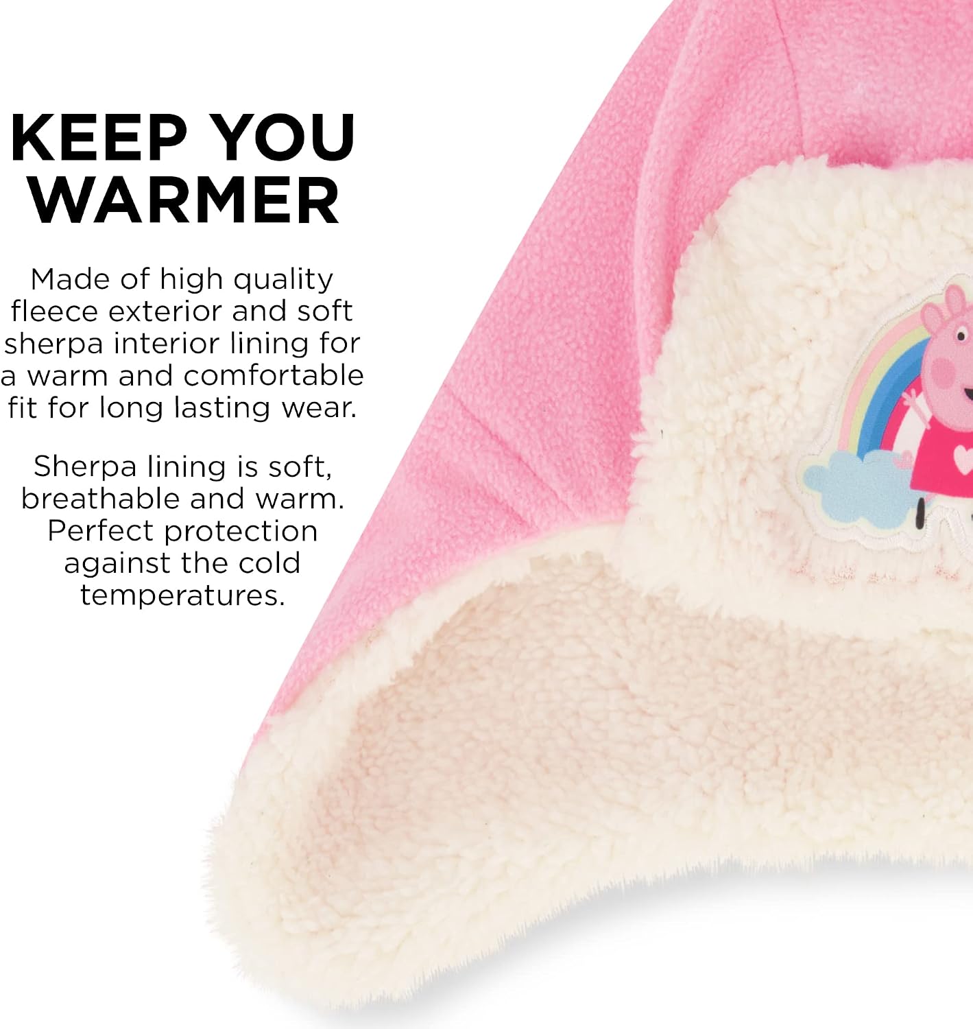 Hasbro Girls Winter Accessory Hat and Mittens Set, Peppa Pig Beanie for Toddler Ages 2-4