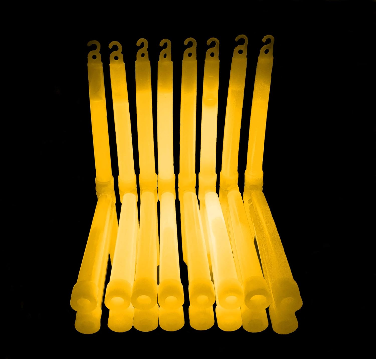 6 inch Premium (15mm) Glow Sticks (10 Pack, Yellow) - Image 5