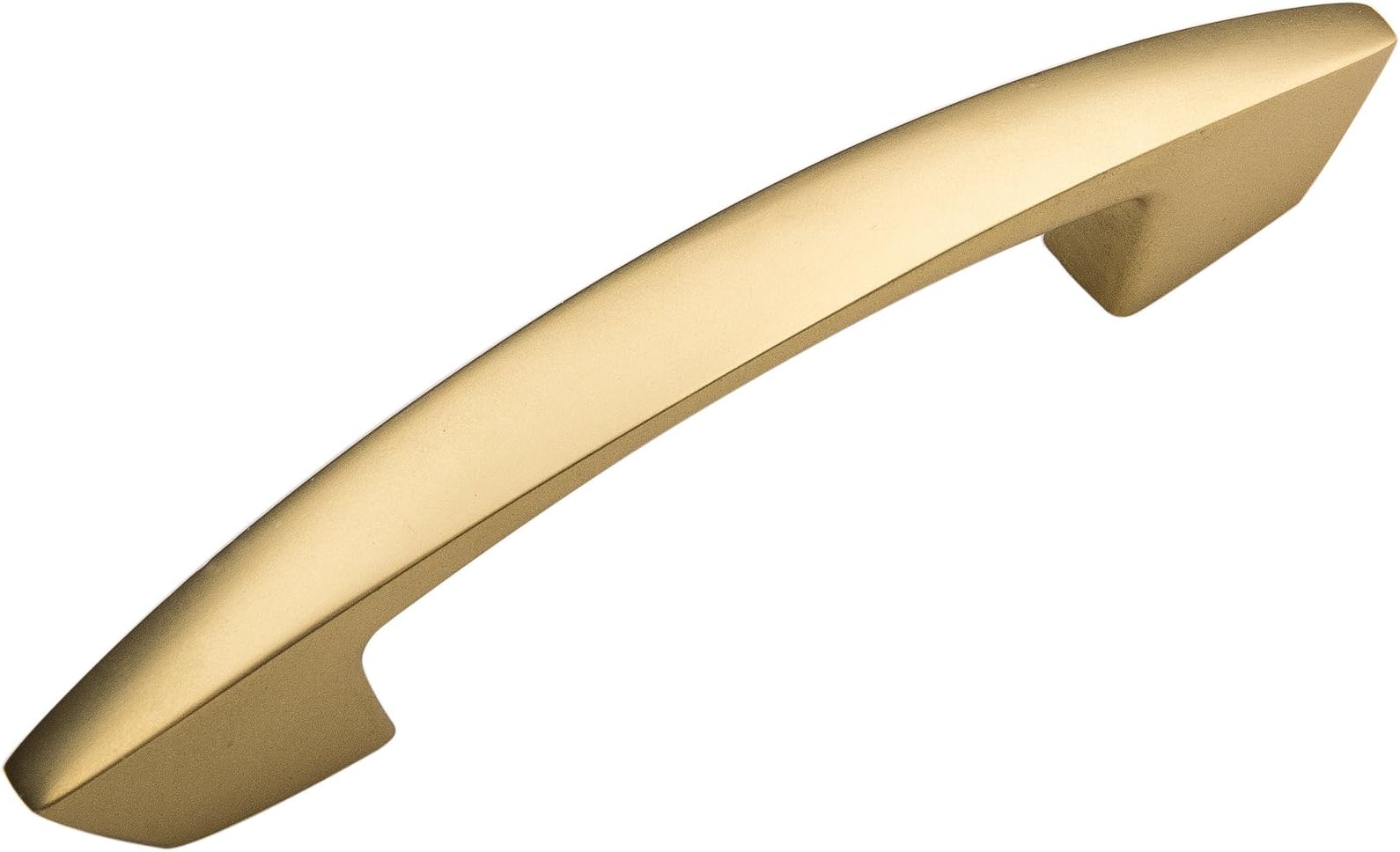 Hickory Hardware 1 Pack Solid Core Kitchen Cabinet Pulls, Luxury Cabinet Handles, Hardware for Doors & Dresser Drawers, 3 Inch & 3-3/4 Inch (96mm) Hole Center, Flat Ultra Brass, Velocity Collection