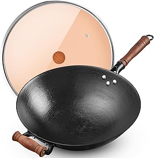 WANGYUANJI Cast Iron Round Bottom Wok