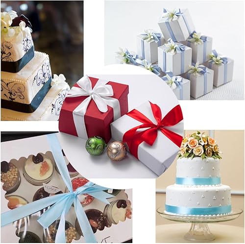 Miniatura 2 de Cinta de satén de doble cara de 1 pulgada de ancho x 20 yardas para fiesta, boda, decoración del hogar, artesanía hecha a mano (149 rosa salvaje)