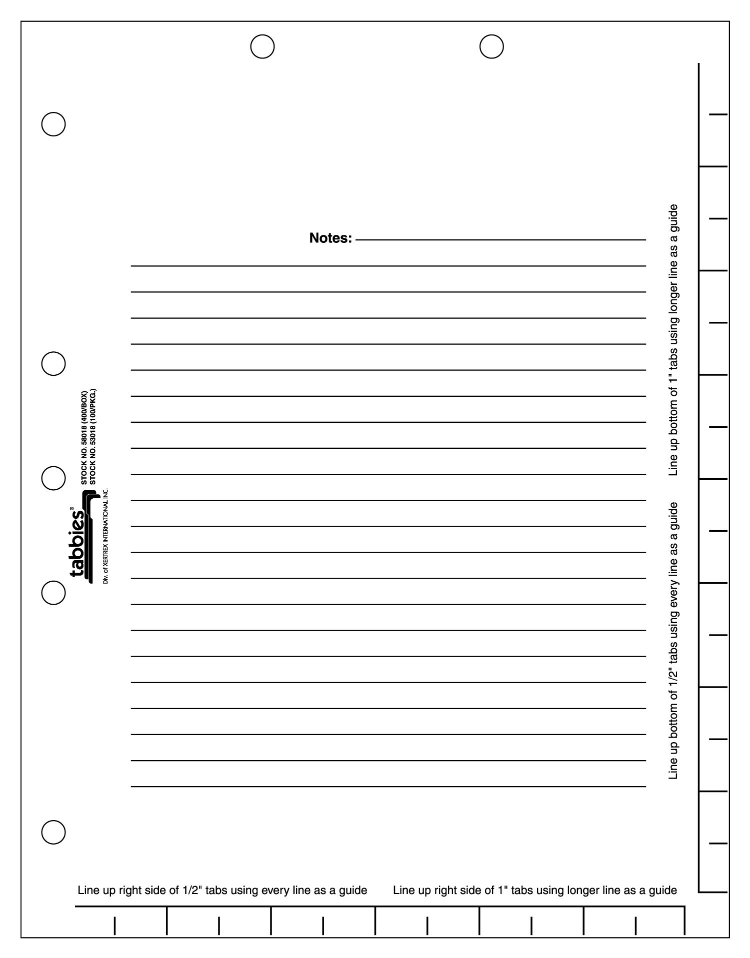 Tabbies Index Divider Index Diveder (53018)