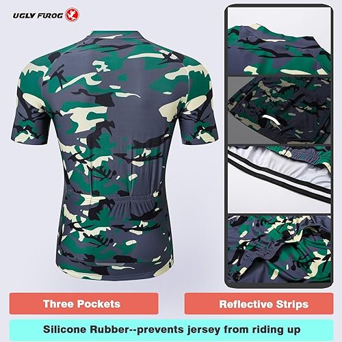 Miniatura 5 de UGLY FROG Summer Cycling Suit Cycling Jerseys Shorts Set with Gel Pad for Outdoor