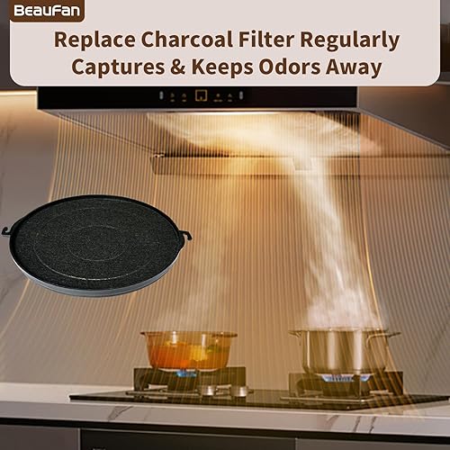 Miniatura 6 de Juego de 4 filtros de carbón CF1 de repuesto para modelos de campana extractora Zline KBCRN-36, KBCRN-42, KBCRN-48, KECRN-36, KN4-48, KE2i-36, KL2-30