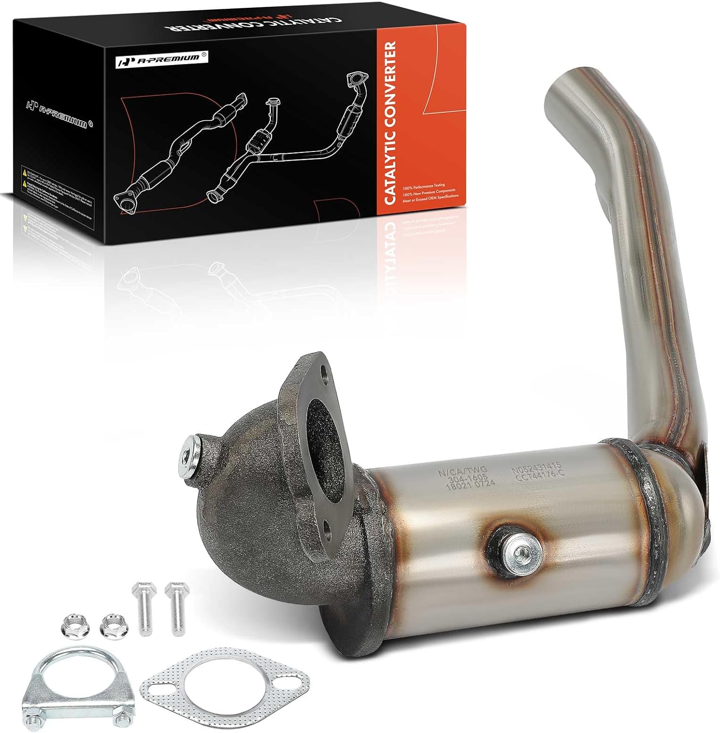 A-Premium Left Catalytic Converter with Gasket Kit Direct-Fit Compatible with Fusion 2017-2019, Edge 2015-2024, MKX 2016-2018 & Lincoln Continental 2017-2020, Nautilus, 2.7L 3.0L, E.P.A. Compliant