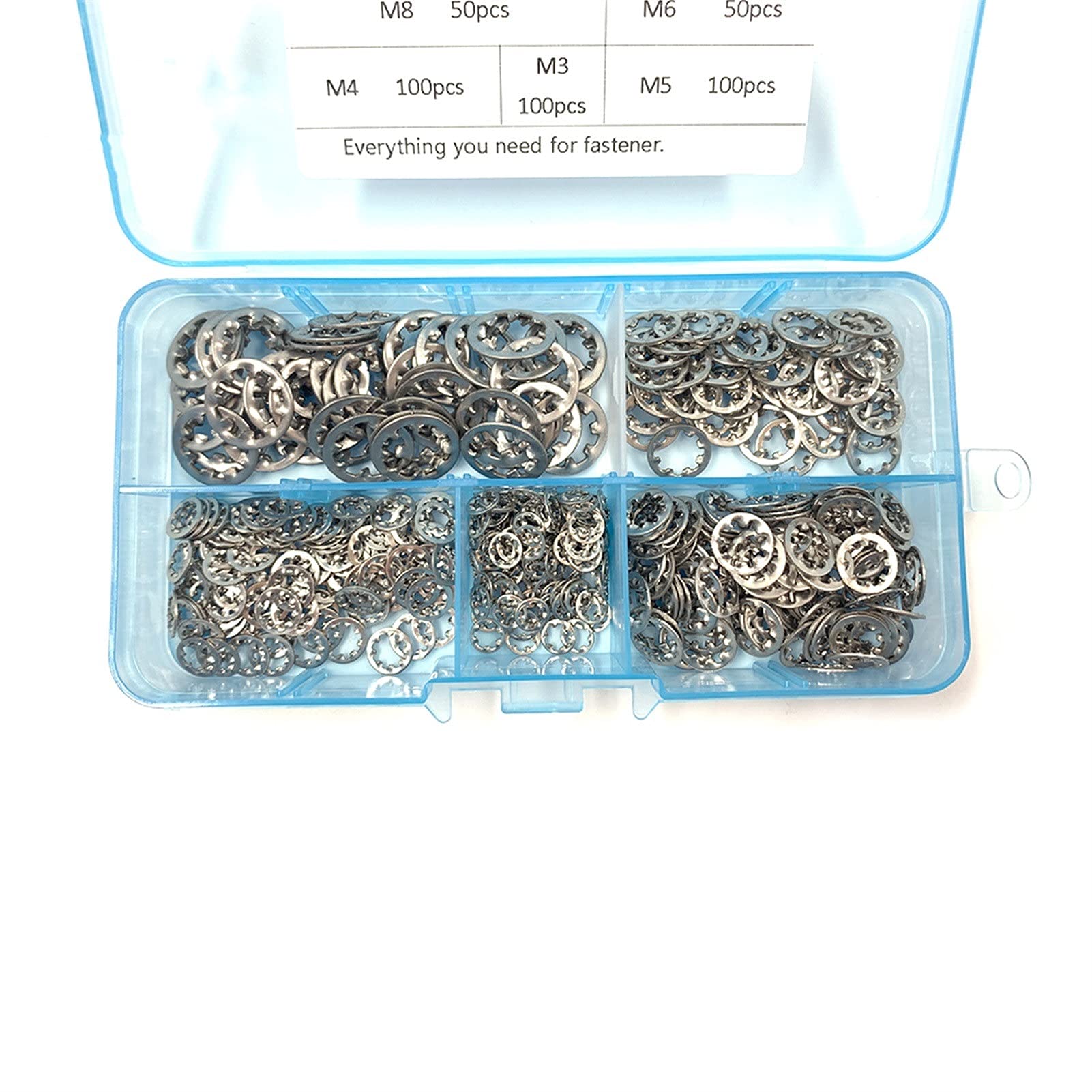 Unterlegscheibe, 400 Stück/Set, M3, M4, M5, M6, M8, Mix, gb861.1, Unterlegscheiben aus Edelstahl 304, Außenzahndichtung, Fächerscheiben-Set, Verschiedene Haushaltsartikel (Farbe anzeigen) an