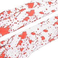 Vista 9 de Semme Guantes sangrientos de Halloween, 1 par de guantes horribles con efecto salpicado, accesorio de disfraz de cosplay para asesino