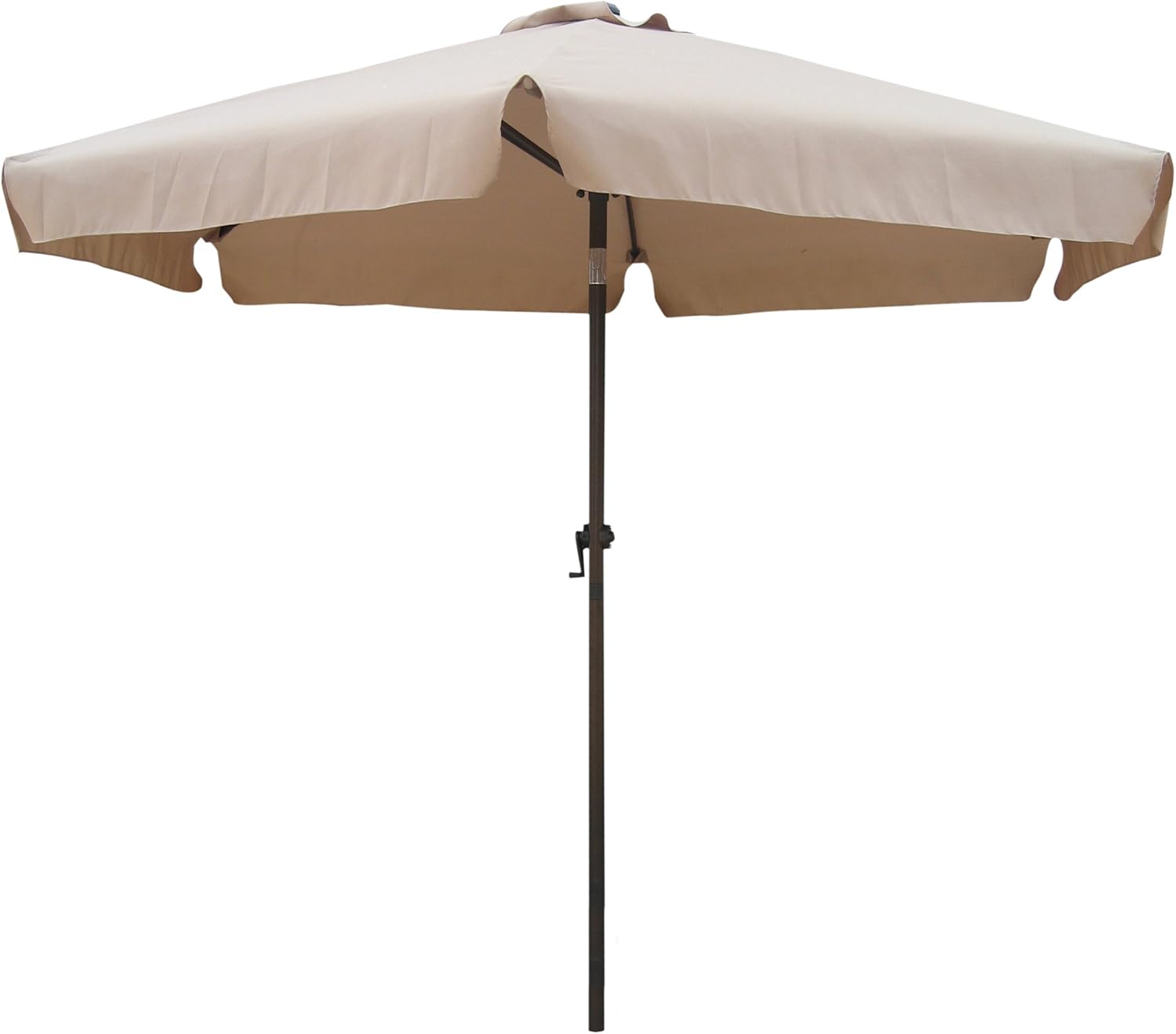 International Caravan Furniture Piece Outdoor 8 Foot Aluminum Umbrella, Khaki