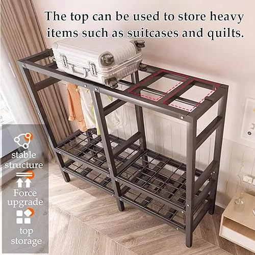 Miniatura 3 de large closets Folding Clothes Closet Metal Iron Wardrobe Closet Portable Closets for Hanging Clothes Easy to Assemble Saves Space Closet