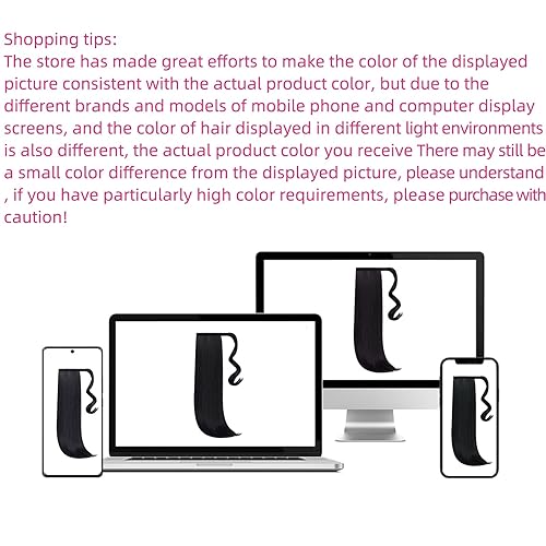 Miniatura 5 de SYXLCYGG Cola de caballo con clip, extensión de cola de caballo sintética para niña, lacio, negro, 18 pulgadas, 4.1 onzas, peluca de cabello falso