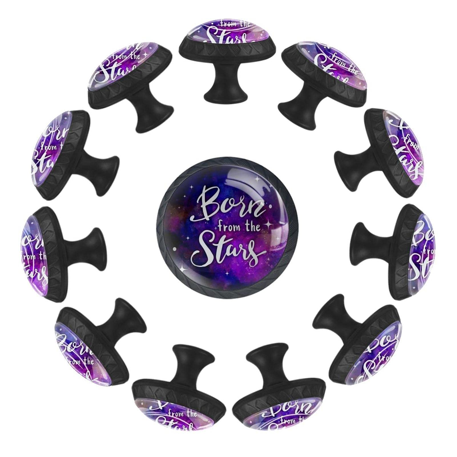 Poignées de tiroir galaxie lot de 12 boutons ronds 35 mm pour relooker une commode