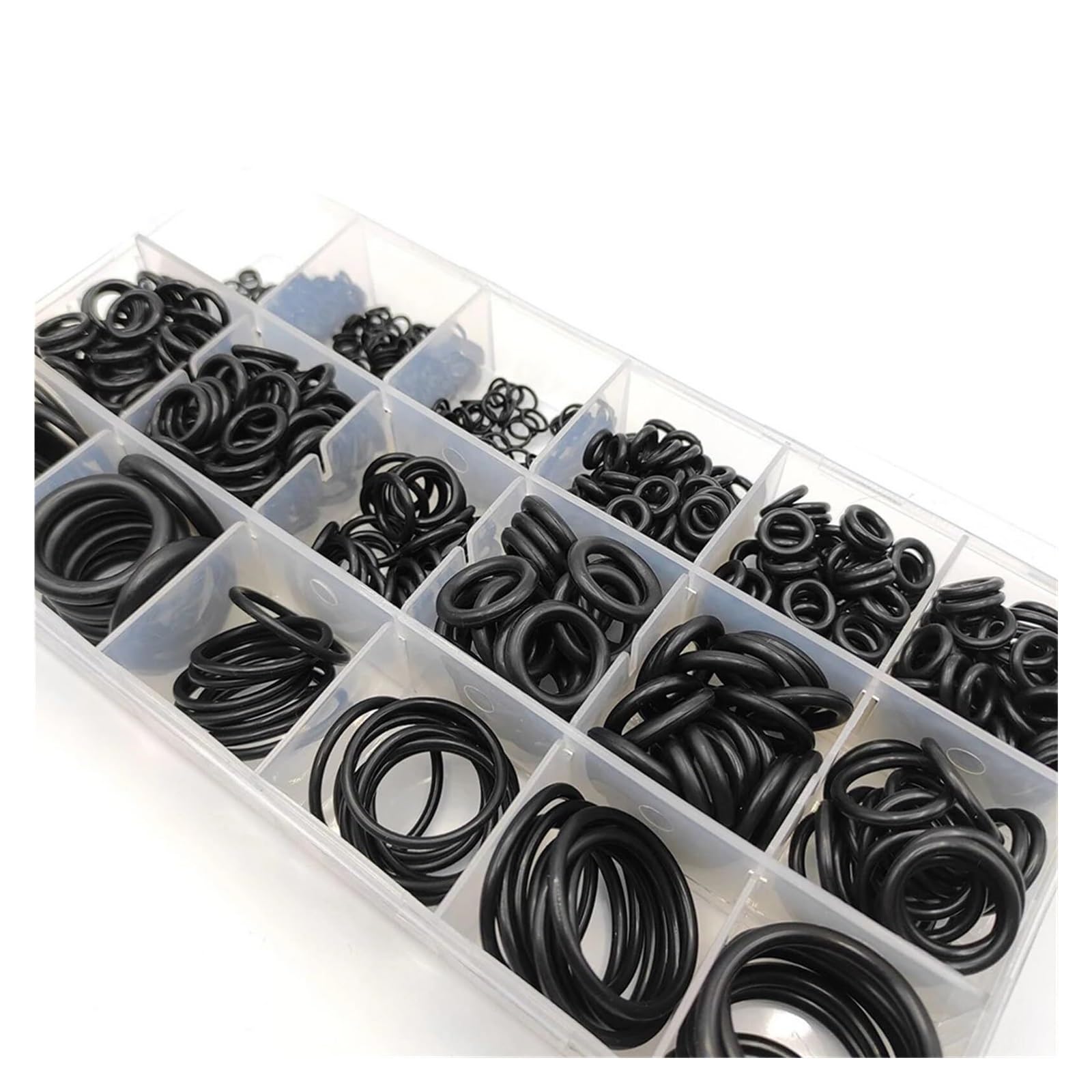 Kit anello di tenuta in gomma NBR da 740 pezzi/lotto, set guarnizioni O-ring in nera con scatola - Spessore 1,5 mm 2,4 3