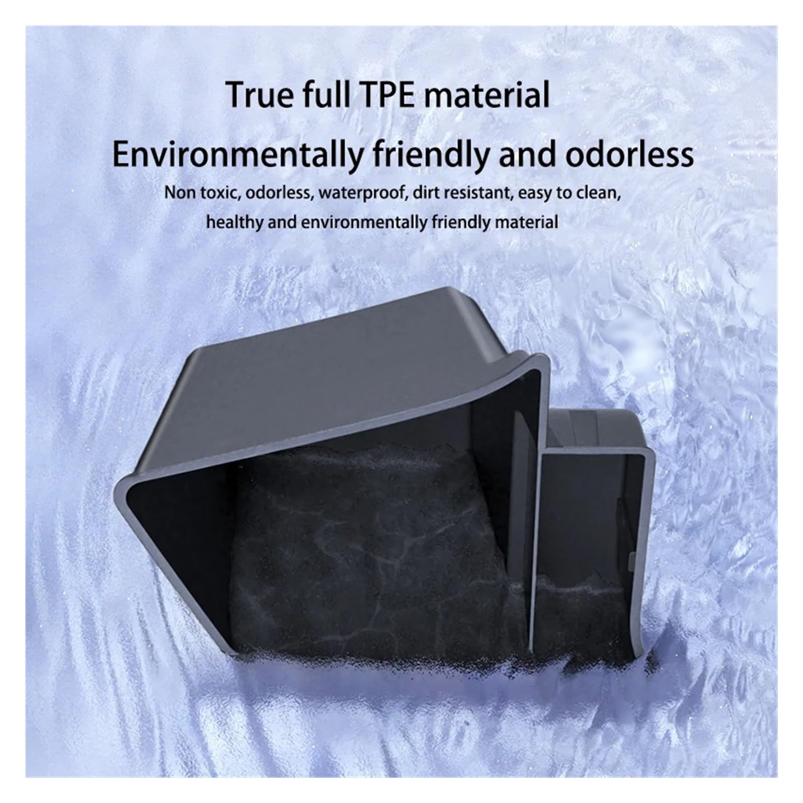 Kofferraumabdeckung Rollo Für Tesla Für Model Y Für Juniper Ab 2025: TPE Kofferraum-Seitenablagefach-Abdeckplatten-Organizer-Nachrüstungszubehör Cargo Cover(Bucket with Size Cap)