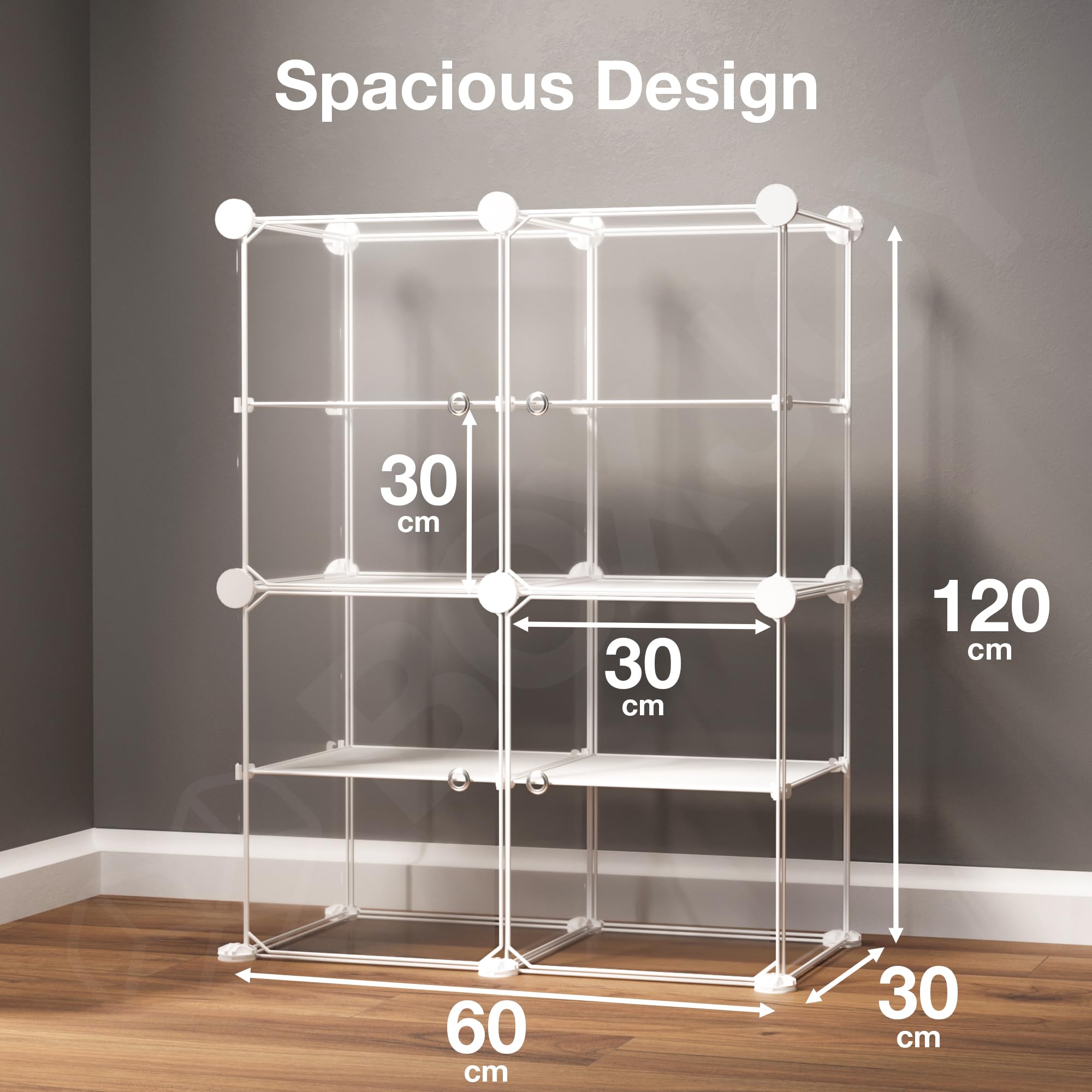 BOXJOY 8 Shelf Transparent Display Rack with Clear Panels and Doors Storage Cabinet for Action Figures Toys Bookshelf Stand for Bedroom Living Room Study Showcase Shelves Organizer Storage Rack Home - Image 2 thumbnail