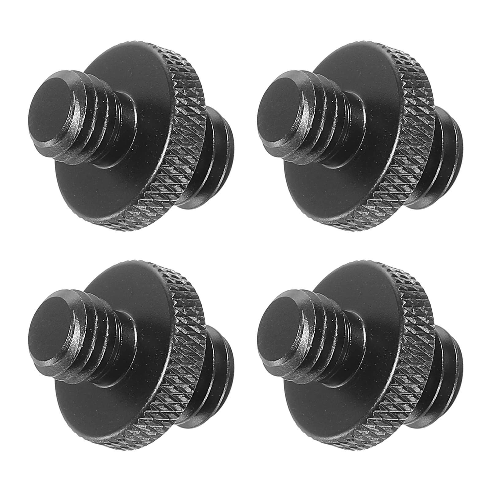 Sourcing Map Mikrofonständer Adapter – 3/8" Buchse Auf M8 Stecker, Aluminium, Schwarz, Für Kamera & Mikrofon