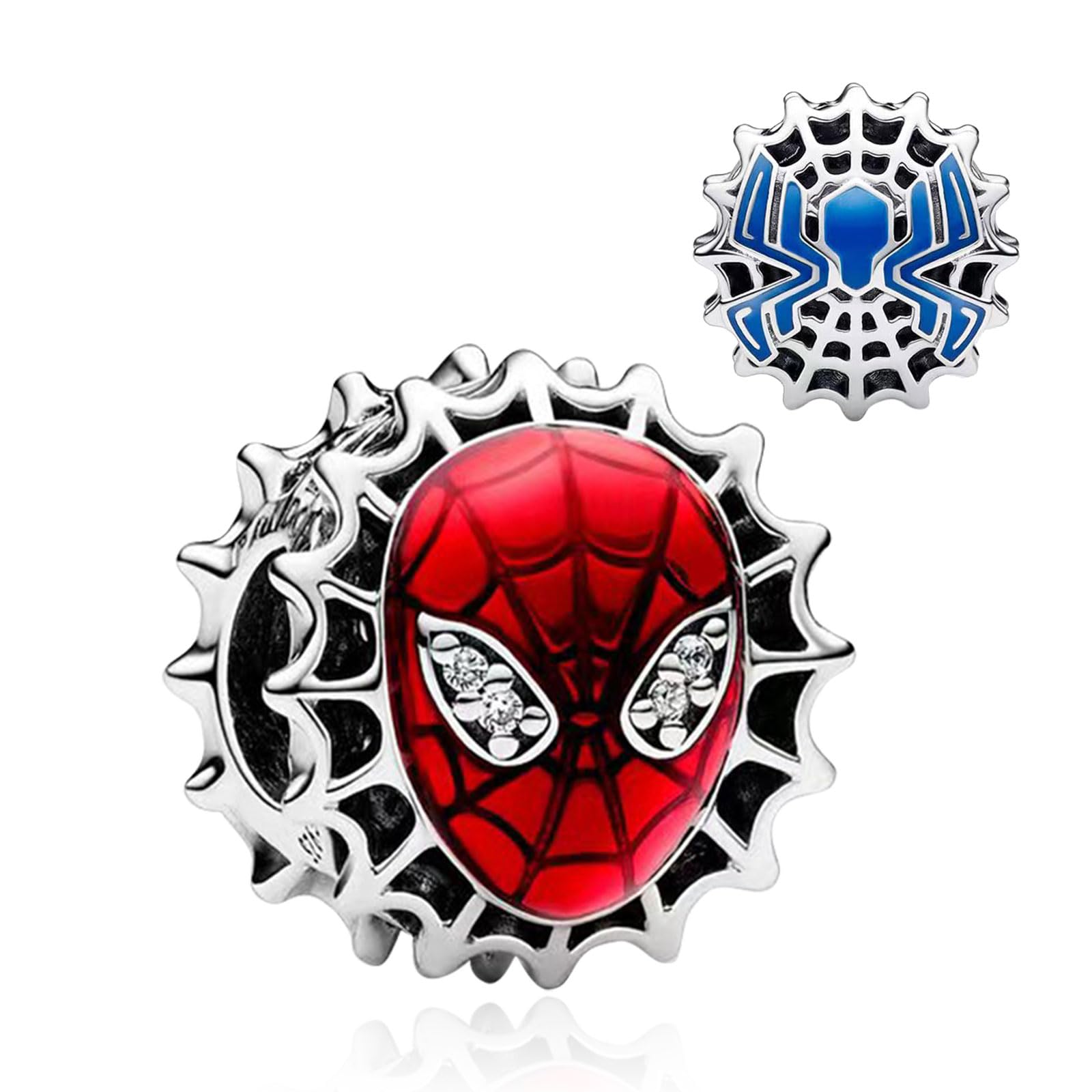 RMMY Charm 925 Sterling Silver Heart Mom Lucky Mouse Movie Pendant Dangle Beads for European Necklaces and Bracelets Valentine's Day Mother's Day Gifts con Gioielli di Zirconia