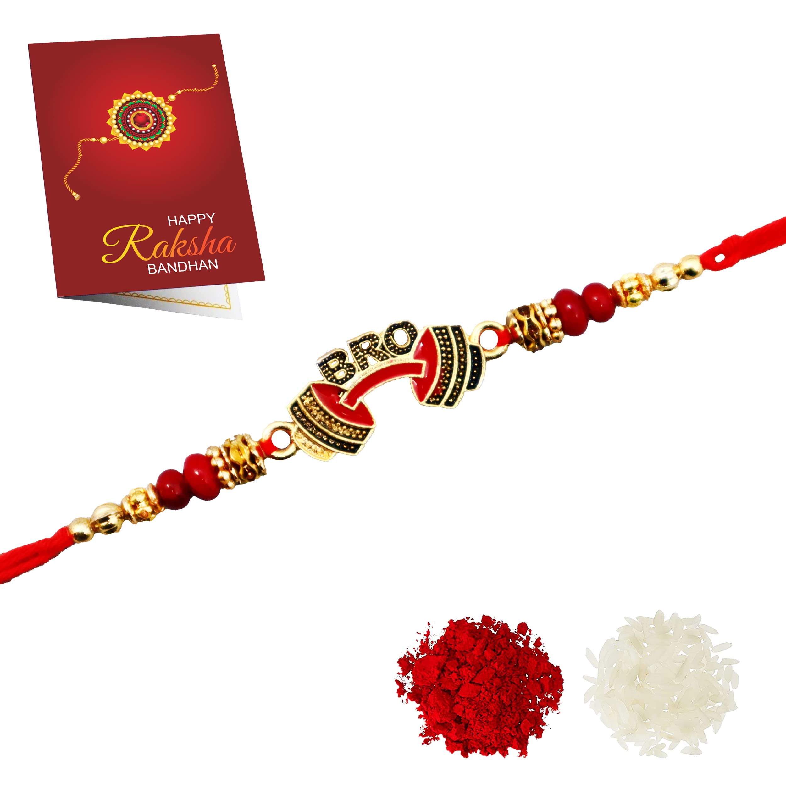 JAIPUR ACE PREMIUM Golden Metal Rakhi Shree Krishna Rakhi With Beads Stones Rakhi Handmade Colorful Beads With Greeting Card for Bro, Brother, Bhaiya, Bhai (Om Rakhi) (Design 3) (B09ZJ1MZBR) Amazon Price History, Amazon Price Tracker