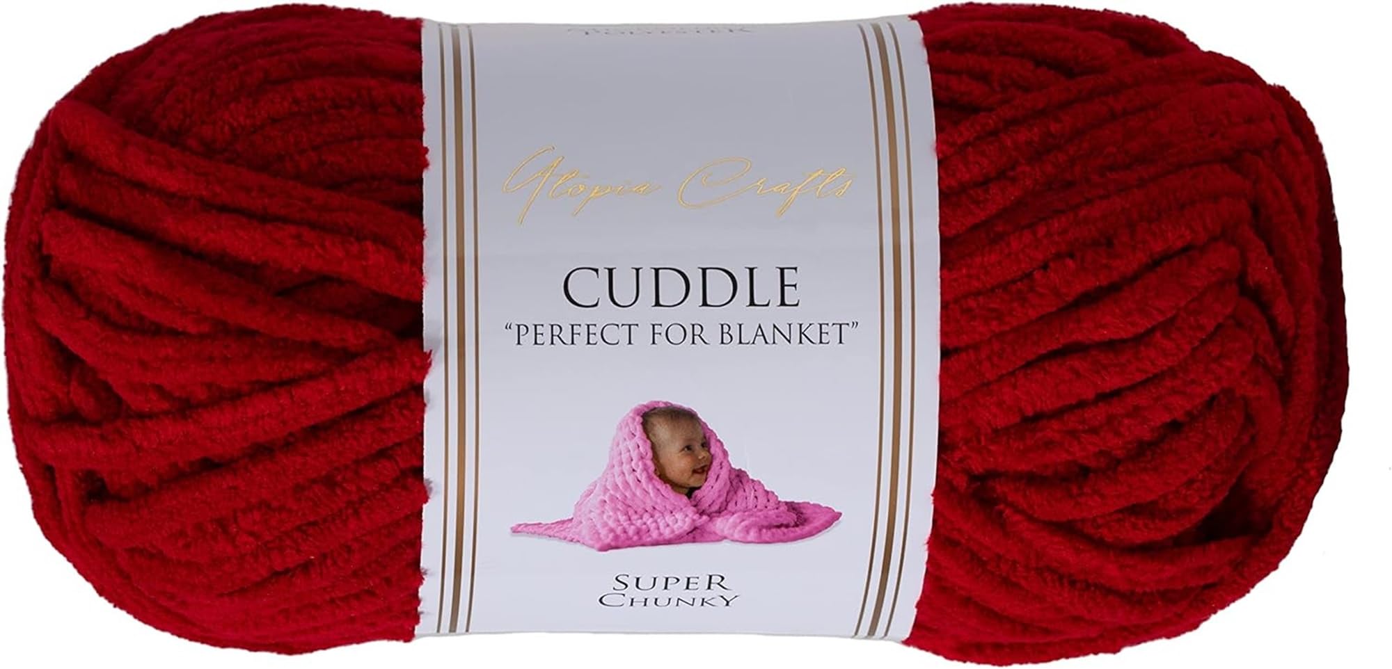 Utopia Crafts Cuddle Super Chunky Chenille Soft Yarn 100g (Wine)