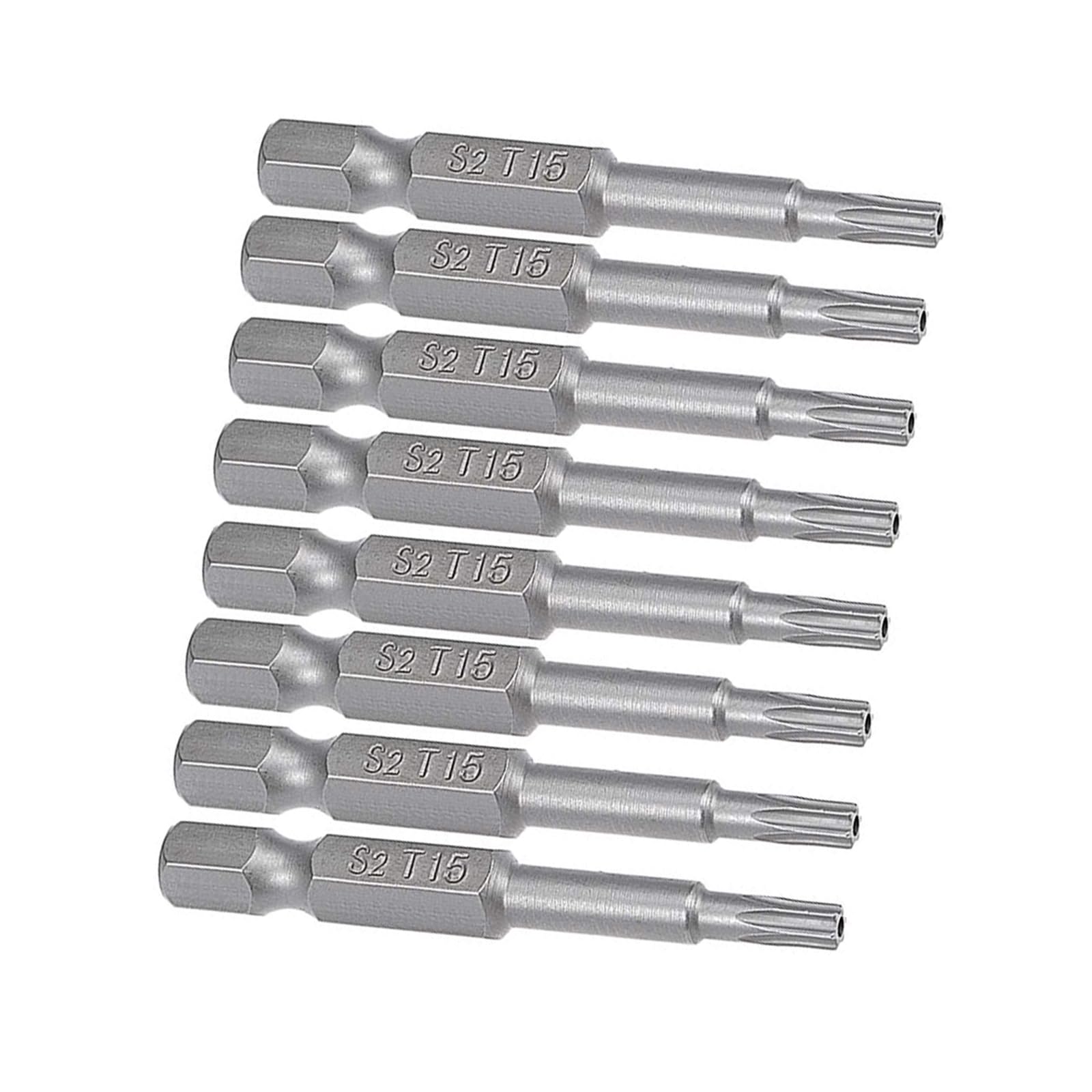 MACHSWON 8 Pcs T15 Magnetic Torx Screwdriver Bits, 1/4 Inch Hex Shank 2-inch Length S2 Security Tamper Proof Screw Driver Kit Tools — image 1