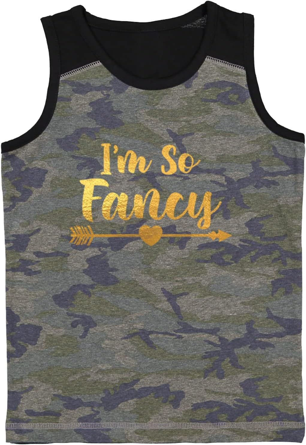 Tcombo I'm So Fancy Gold Foil - Baby Birth Youth Contrast Back Tank Top