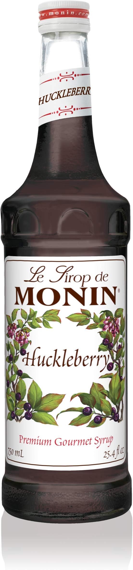 Huckleberry Syrup, Sweet Blueberry Taste, Fruity Berry Aroma, Great for Mochas, Teas, Lemonades, Sodas, & Cocktails, Gluten-Free, Vegan, Non-GMO (750 ml)