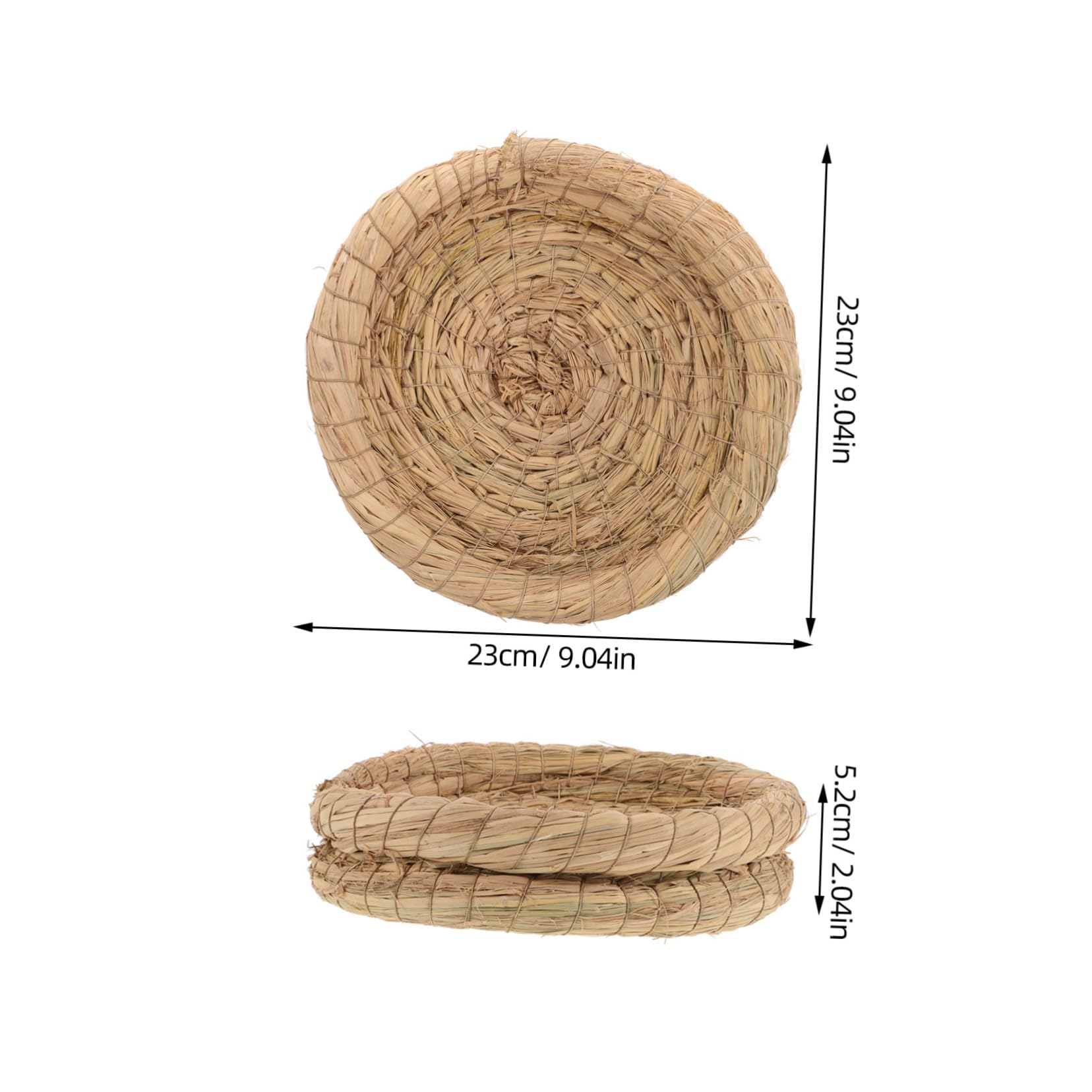 Levemolo Strohhase Geflochtenes Schlafnest für Kaninchen und Hühner 5 Stück-Pack Robust aus Stroh Fördert Natürliches Brüten