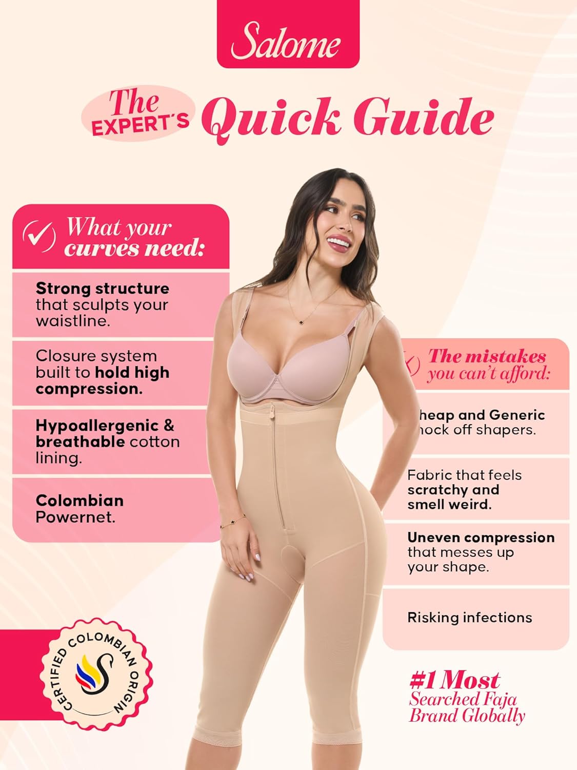 Fajas Reductoras y Moldeadoras Colombianas Levanta Cola Post Surgery Compression Garments After Liposuction - Image 3