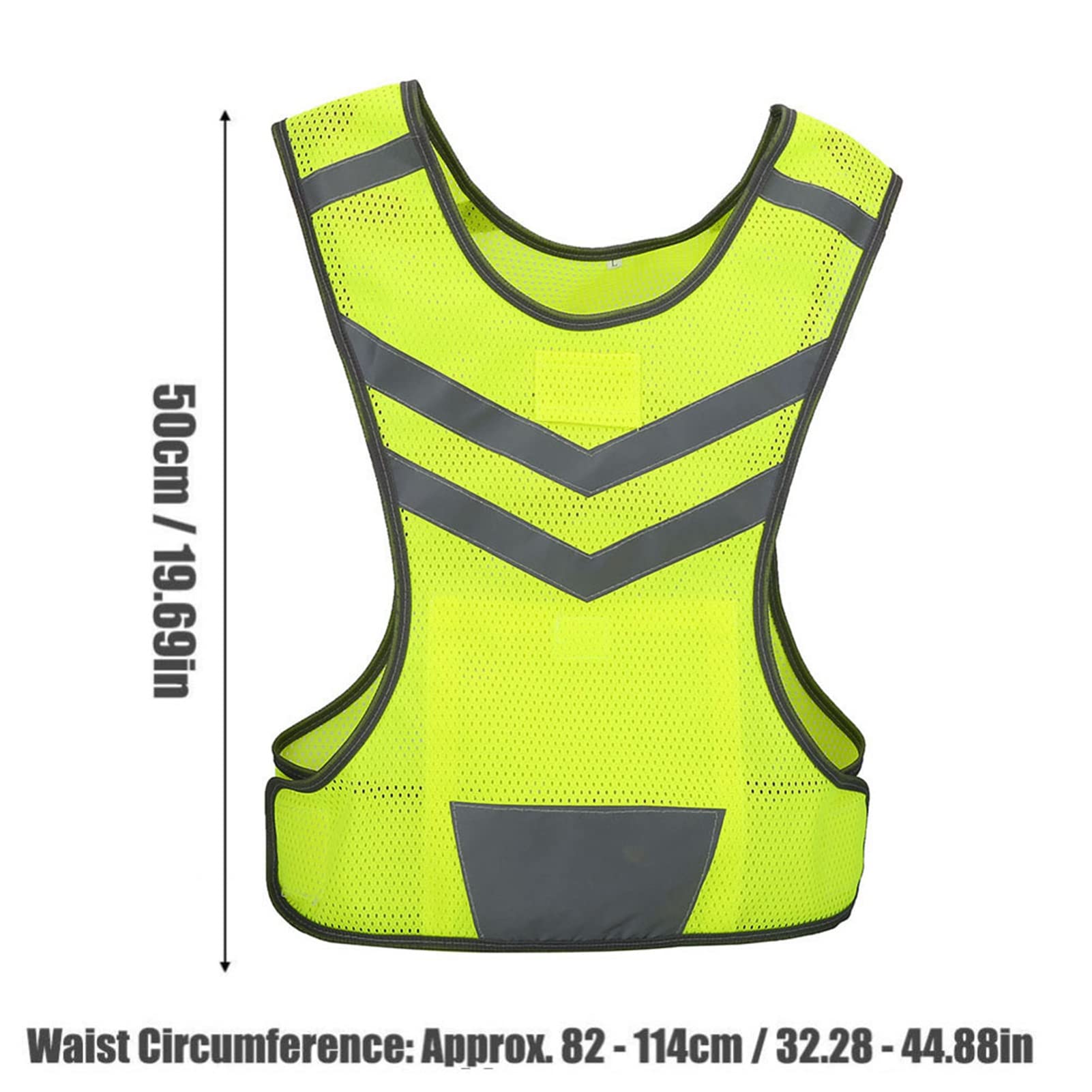 Giubbotto Riflettente,Giubbotto da Corsa Riflettente Equipaggiamento di Sicurezza, Giubbotto di Sicurezza Riflettente Regolabile ad Alta visibilità per Sport all'Aria Aperta, Ciclismo, Corsa, es
