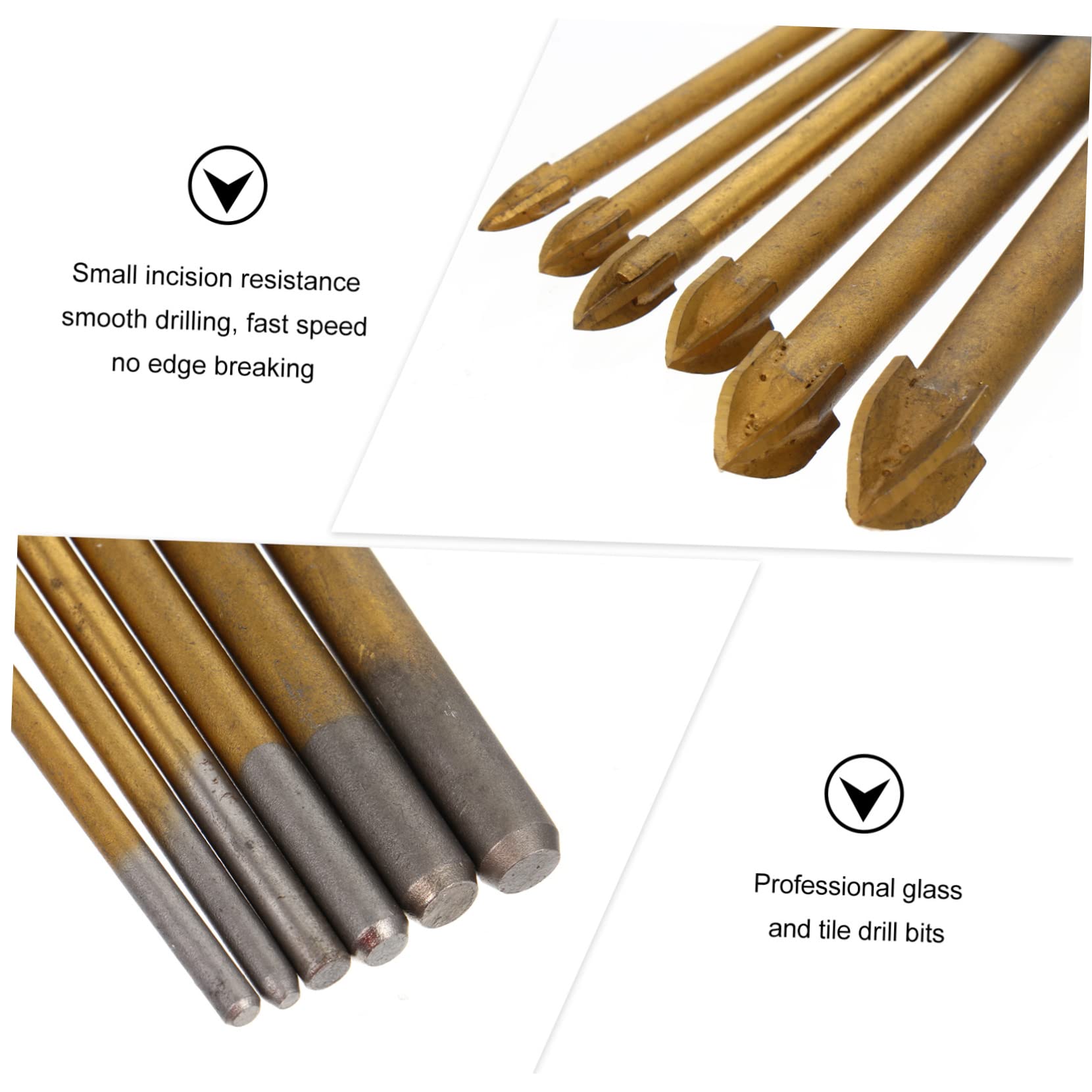 SHINEOFI 3 Juegos broca para azulejo Perforar albañilería teja profesional broca azulejo brocas para os Taladro cerámica broca para cerámica abridor de agujeros de Metal