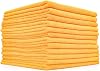 The Rag Company - The Edgeless Pearl - Professional Microfiber Detailing Towel for Ceramic Coating Leveling and Sealant Removal, Scratch-Free with No Tags, 320gsm, 16in x 16in, Orange - 12-Pack