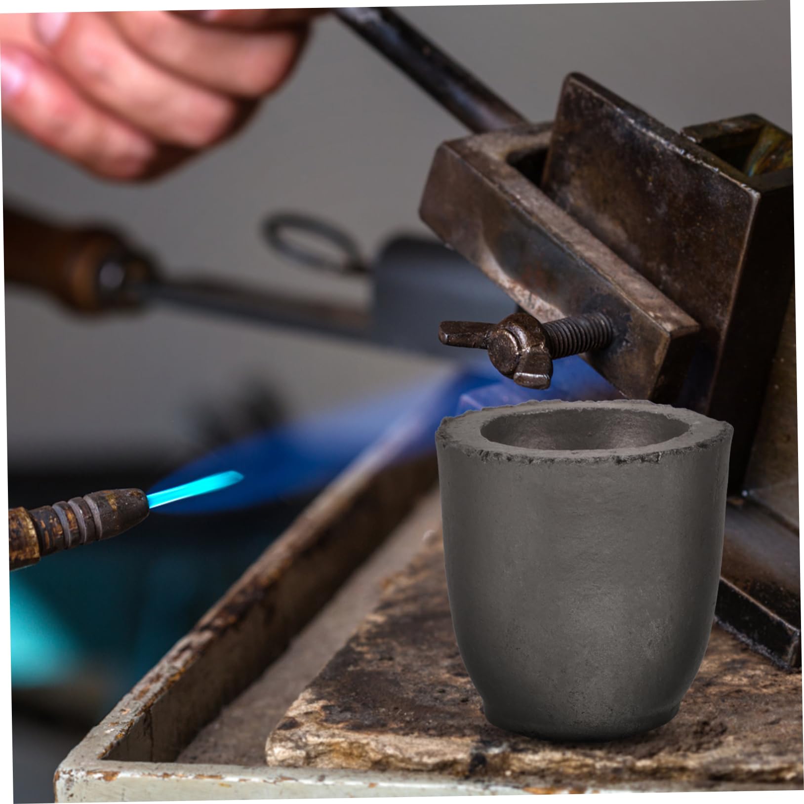 DOITOOL 3 Stück Graphit Schmelztiegel Hochtemperatur Graphit Gießform für Kupfer Effiziente Wärmeleitfähigkeit Energiesparend für Schmuckherstellung und Metallverarbeitung