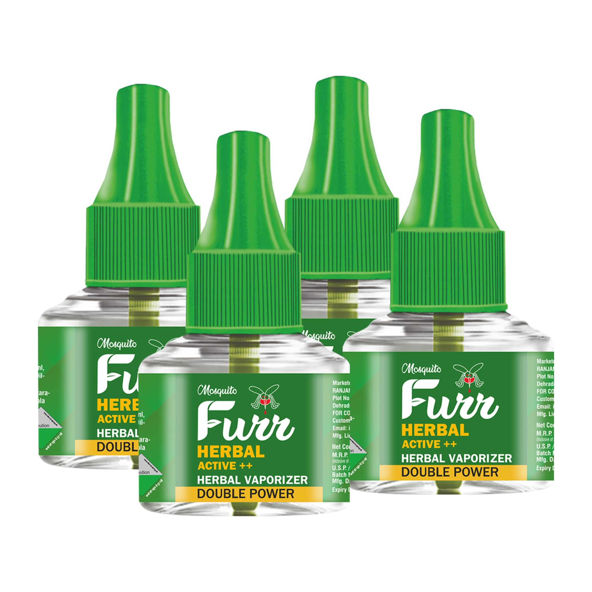 Herbal Active++ Double Power Liquid Mosquito Vaporiser Refill Mosquito Vaporiser Refill No Kerosene Oil Poison Free Non- Toxic Chemical-Free (45ml,Pack of 4)-picture-23