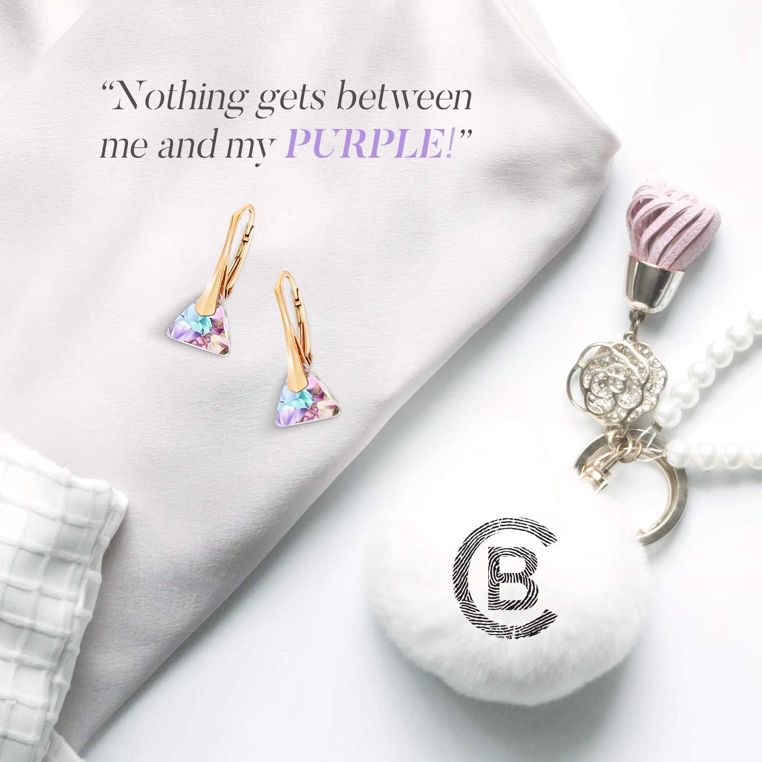 Chic Bijoux Austrian Crystal Earrings for Women Dangling, with 925 Sterling Silver Leverbacks, Gemstone Earrings for Ladies, Jewelry for mom - Image 7