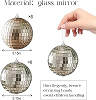 Vista 77 de DN DECONATION Deep Red Glass Christmas Ornaments, Set of 9, 3.15' Hanging Christmas Baubles for Xmas Tree Decoration, Wedding Party Gift